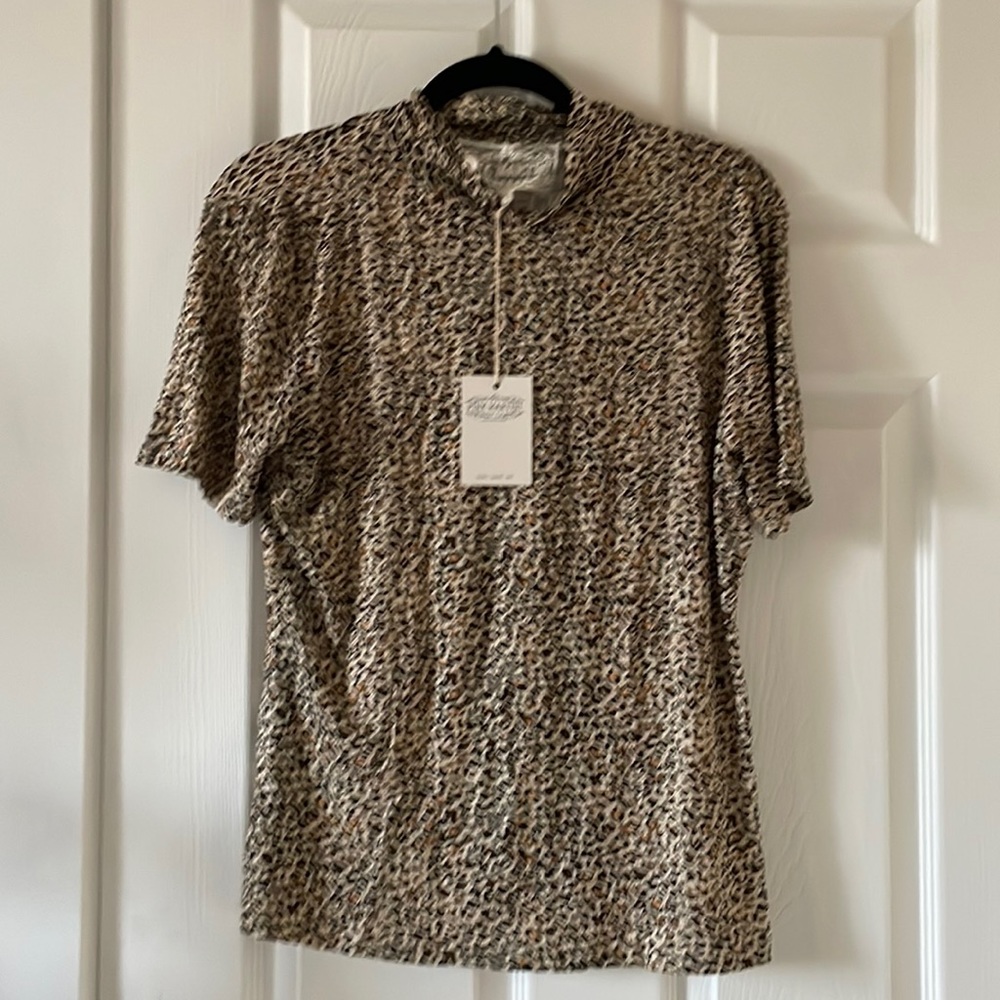 Pink Martini Leopard Print Short Sleeve Top